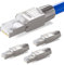 hb-digital 4x Conector RJ45 CAT 8 sin Herramientas Para Cable de Red Ethernet LSA compatible con CAT 7 CAT 7a CAT 6a CAT 6 CAT 5e 40 Gbps 2000 MHz para Cable de Instalación LAN DSL Carcasa Metálica