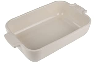 PEUGEOT - Rechteckige Auflaufform aus Keramik - 22 cm x 11,3 cm x 5,1 cm - Fassungsvermögen: 0,85 L - 10 Jahre Garantie - Ecru