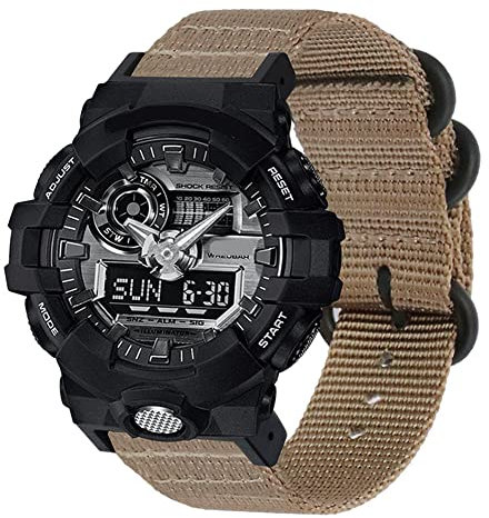 Tyogeephy Nylon Uhrenarmband Kompatibel mit Casio G-SHOCK GA-150 800 DW5600 6900 GD-110 G-8900 GLS8900 Armband Sports Armbänder Gürtel
