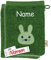 Sterntaler Kinder Waschhandschuh Hase Kinni (2 St.) personalisiert mit Namen/bestickt, GOTS zertifiziert Baby Kleinkind Waschlappen/Waschtuch zum baden, Geschenk zur Geburt