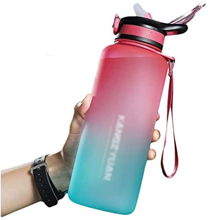 Botella Agua Botella de Agua Botella De Agua Deportiva De 1500 Ml/50 Oz, Botella De Agua De Color Graduada De Gran Capacidad Con Escala Para Ejercicio Físico/escalada Garrafa agua Botellas de agua