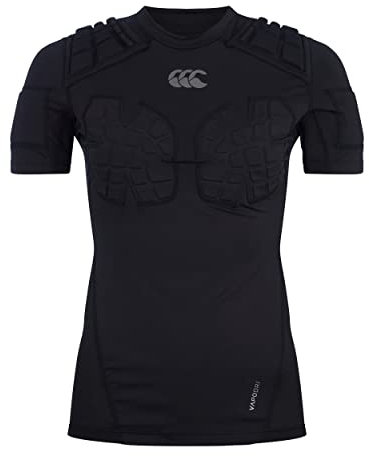 Canterbury Damen Pro Protection Rugby Weste | Schützt Brust & Schultern | Atmungsaktiv | Leichte und Flexible Schutzweste, Schwarz, 10