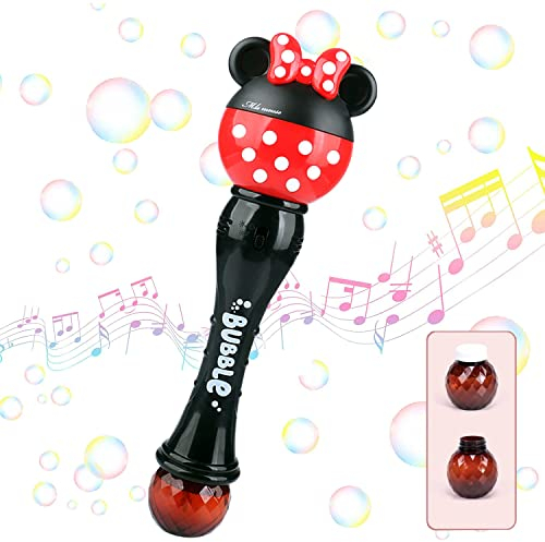 Machine à Bulles Baguette,Jeux Bulles Bubble Portable,Machine Bulles Baguette Magique de Fée,Jouet Souffleur à Bulles avec Lumière Musicale,Bulle Jouet Enfant,Jouet de Bulles de Savon Enfant