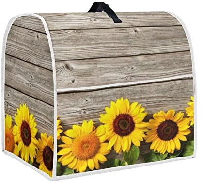 HUISEFOR Stand Mixer Cover Compatible with Kitchen Aid Mixer, Cute Sunflower Kitchen Appliance Dustproof Covers with Accessories Pockets, Fits All Tilt Head & Bowl Lift Models Mixers