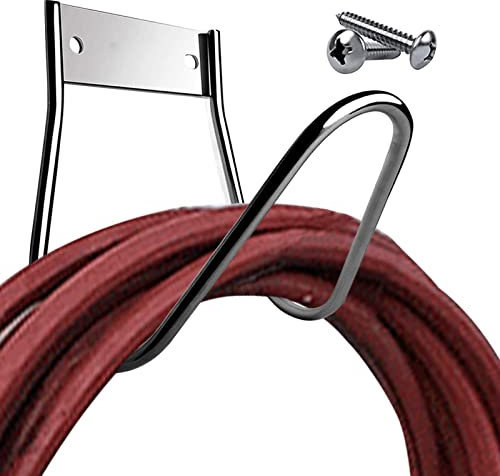Supporto Tubo Acqua Giardino, Portatubo da Parete in Ferro, Supporto per Tubo da Giardino, Avvolgitubo A Parete Staffa, Porta Tubo da Giardino in Acciaio Inossidabile, Gancio per Tubo da Giardino