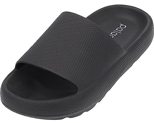 Palado Badeschuhe Damen Tabbris - modische Sandalen - bequeme Pantoletten für Spa, Strand oder Zuhause Black UK3,5 - EU36