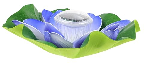 Housoutil Lotusblume Solar Schwimmende Poolleuchte Lotusförmige Lampe Teich Landschaftsbeleuchtung Ornamentale Wunschlampen Lampe