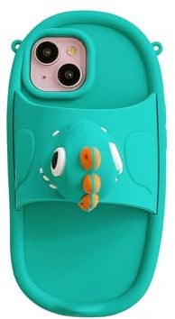 SGVAHY Case for iPhone 14 Pro Max Case Funny Phone Case Cute iPhone 14 Pro Max Case Kawaii Dinosaur Slippers Phone Case Creative Soft Rubber Bumper Shockproof Cover Protective Case for Women Girls