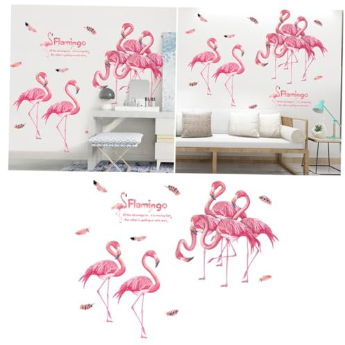 SEWOART Sticker Mural Flamant Rose Pour Chambre De Garçon De Fille Décoration D'intérieur Application Facile