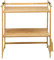 HUOLE Étagère à micro-ondes,Étagères de Cuisine Ajustable Etagere Rangement,en Bambou,avec 4 Crochets Et Support de Planche à Découper-52 * 37 * 65 cm-3 couches
