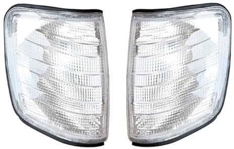 KSJFEQS [Replacement] Auto L+R Bernstein Ecklichter Blinker for Mercedes W124 for E-Klasse Limousine 1985-1995 Weiß (Color : B)