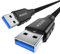 MOGOOD USB mâle vers mâle câble USB vers USB 1m type a vers câble a extenseur USB, câble USB 3.0 pour le transfert de données compatible avec les disques durs, Hub USB 3.0, etc.
