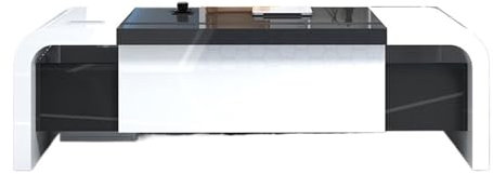 MENGLI-2024 PC-Tisch Computertisch Lack Büromöbel Boss Schreibtisch Einfacher moderner Präsident Lobby Schreibtisch Weiß Supervisor Manager Schreibtisch Bürotisch(160 * 80 * 75cm)