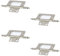 4Pcs Silver Flush Hinges,2 Inch Metal Door Hinges for Drawer Cabinet Internal Door