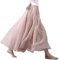 Jupe longue plissée en lin pour femme - En coton et lin - Style bohème - Couleur unie - Pour les loisirs, Rose 2, taille unique