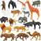 Aszaui 18 Pièces Animaux Jouet,Figurine Animaux Forêt,Figurine Animaux de la Foret,Figurines d'animaux de Safari, Mini Jouets d'animaux de la forêt,Jouets Zoo,pour Déco Fête Noël Cadeau