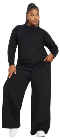Yours Curve Sweatshirt & Wide Leg Jogger Set - Women's - Plus Size Curve