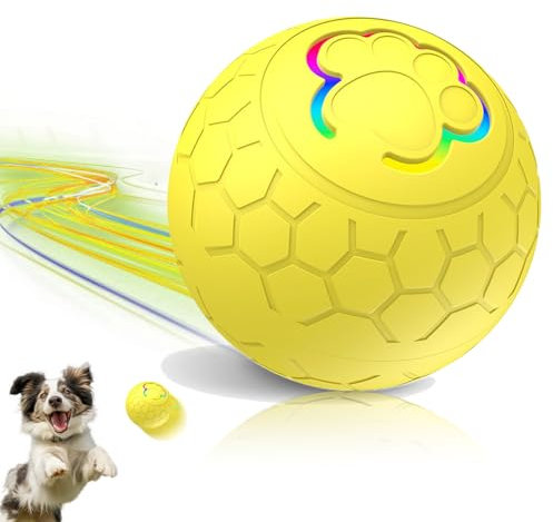 YISKY Bewegendes Hundespielzeug Ball, Interaktives Hunde-Ball Spielzeug, Strapazierfähiger Automatisch Rollender-Ball, B-All Interaktives für Haustier Trainingsball(C)