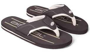 Animal Jekyl Mens Flip-Flops - Slip-on, Lightweight & Comfortable Footwear with Soft Padded upper Straps - Best for Spring Summer & Outdoors Dark Brown Adult Shoe Size 9