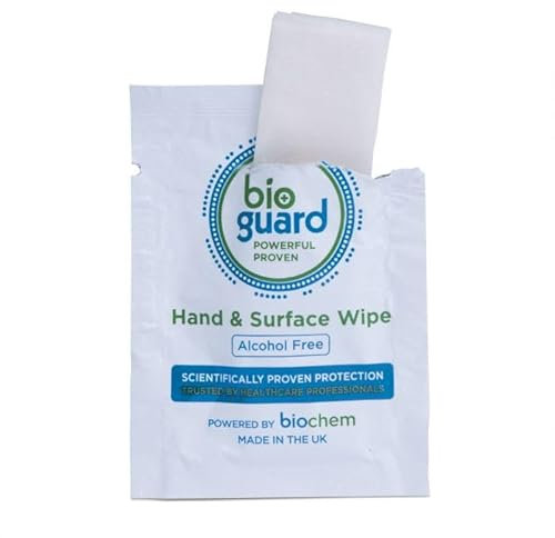 Alcohol Free Hand & Surface Wipes Sachets – Disposable Wipes for Men, Women and Elderly -70% isopropyl-alcohol based skin & surface swabs – Individual Wipes (1 Count (Pack of 30))
