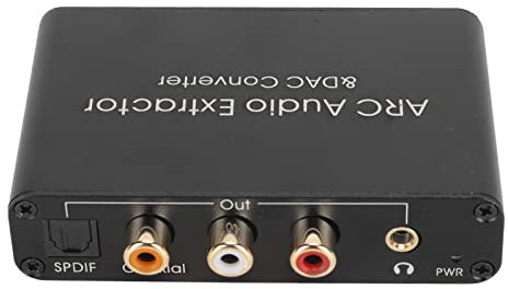 Ejoyous HDMI ARC Audio Extractor, 192KHz DAC Digital Analog Wandler hdmi arc Adapter Konverter 3.5 mm Kopfhörer Stereo Lautstärke Einstellbar für TV DVD Blu-Ray