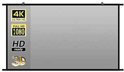 Telo per Proiettore, Schermo for proiettore a parete Tessuto riflettente grigio anti-luce resistente 60 84 100 120 pollici for home theater all'aperto(100 inch)