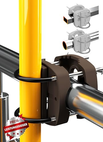 Menz Soporte para sombrilla para balcón, soporte sólido para sombrilla de balcón, soporte compacto para sombrilla de balcón, montaje flexible, soporte para sombrilla de balcón en color topo