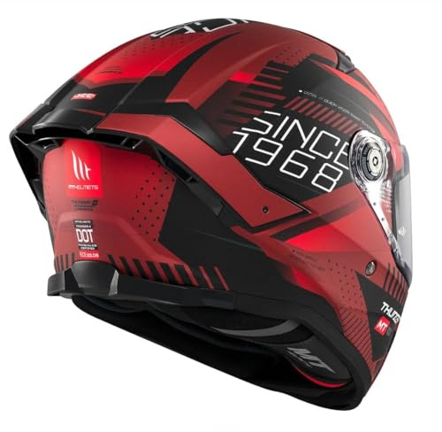 Mt Motorradhelm Thunder 4 Sv Luminence, Rot/Schwarz, 3XL, Rot/Schwarz, 3XL