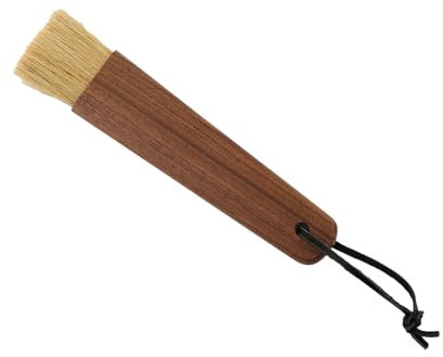 Gosknor Coffee Cleaning Brush, Grinder Espresso Machine Cleaner Tool with Walnut Wood Handle Dense Bristles Barista Dusting Accessories for Camping Home Kitchen Gadget