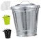 HOMSFOU Lot De 4 Poubelles De Bureau En Métal Galvanisé
