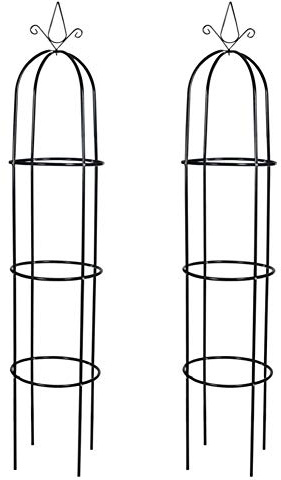 Generic Garten-Obelisk-Spalier Im Stilvollen Look, 2 Stück, Stabiles Eisen, Tolles, Anpassbares Design, die Kräftigsten Kletterpflanzen, Geeignet für Garten, Terrasse oder Terrasse,