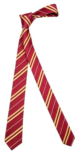 VBK Krawatte im Gryffindor-Stil, Rot Goldene Streifen Krawatte, Zauberer Krawatte für Kinder & Erwachsene, Cosplay, Fantasy Party, Schulveranstaltungen