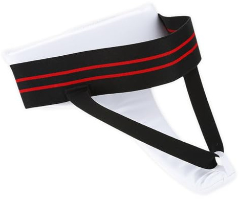AMONIDA Tiefschutz für Damen, Schützender Suspensorium für Taekwondo, Boxen, Karate, Sanda, Schrittschutz aus PU-Leder für Damen, Weiß S M L XL (M)