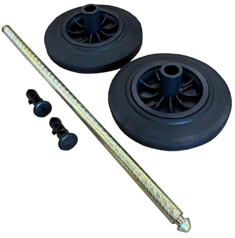 Selections Wheelie Bin Replacement Axle & Wheels Kit with Lid Hinge Pins