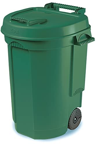 EDA - Poubelle 110 L à roulettes - 55 x 58 x 81 cm - Vert