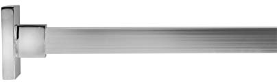 Croydex AD116441 Duschvorhangstange mit Ringen, quadratisch, maximale Länge 2500 mm, Chrom