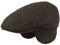 Herren Winter Schiebermütze mit Ohrenklappen | Flatcap | Schirmmütze – aus 100% Wolle im Fischgrat Design – mit ausklappbarem Ohrenschutz - Hautfreundlich & Bequem, 57, Grau