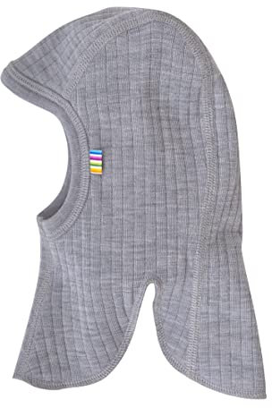 Joha Baby Kinder Unisex Schalmütze Balaclava aus Reiner Merino-Wolle, Größe:45, Farbe:grau Melange