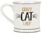 Sass & Belle Metallic Monochrome Crazy Cat Lady Tasse, Weiß, Metallic, 9,5 x 12,5 cm, Strapazierfähiges Porzellan, 300 ml, Tier-Design, Erwachsene, Geschenk, Wiederverwendbar