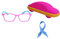 JoXiGo Jungen Brillenfassung Gr. S, pink/grün