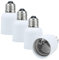 INTIRILIFE E27 auf E40 Lampensockel Adapter in Weiss - 4X Lampenadapter zum Umformatieren von E40 Lampe auf E27 Fassung - 4er Set Konverter für Lampenfassung LED Lampen Glühlampen CFL-Lampen