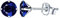 Yumilok Damen Ohrstecker 925 Sterling Silber Zirkonia Solitär blau 6mm Gestüt Piercing Ohrringe Ohrschmuck für Frauen Mädchen