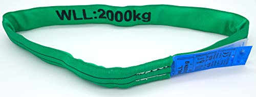 B teurobrecher - Rundschlingen 2t 2000 kg Umfang Hebebänder Hebeschlingen ENorm1492-2 grün (2000 kg/ 3 m Umfang)