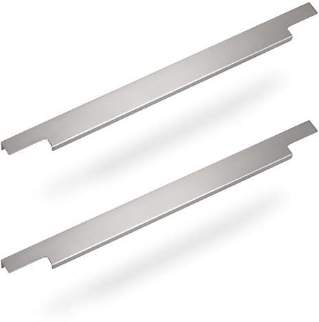 SOTECH 2 x Möbelgriff BLANKETT Slim 445 mm Aluminium Chrom matt Griffleiste rückseitige Verschraubung Küchengriff