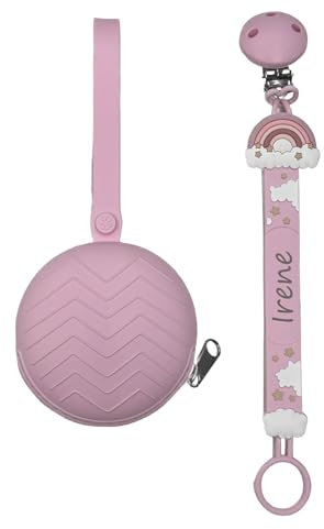 NOVITÁ Fettuccia IN SILICONE, per ciuccio personalizzata con nome, arcobaleno, BABYJART, lavabile,sicura per il bambino,compatibile con ciuccio MAM e CHICCO AZIENDA ITALIANA, MADE IN ITALY!