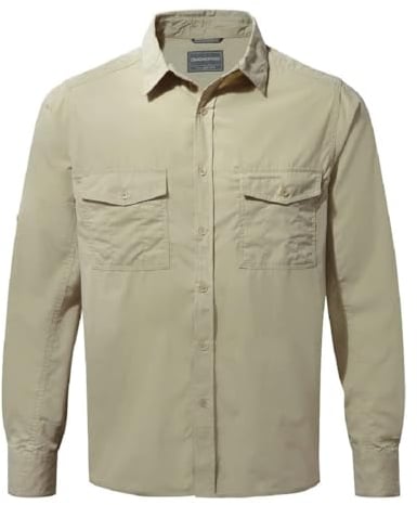 Craghoppers Herren Kiwi-Langarmshirt Wander-Shirt, Oatmeal, XL EU