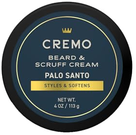 Cremo Beard & Scruff Cream, All Facial Hair, Palo Santo, 4 oz