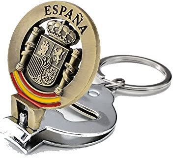BDM - Llavero multiusos con escudo de España para regalos originales