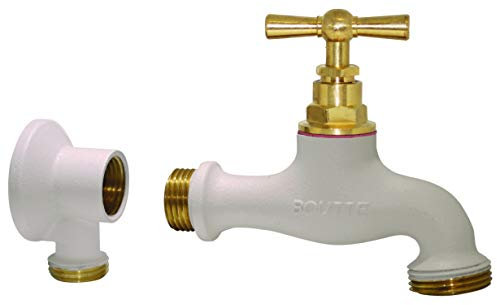 Boutté Kit Robinet de jardin et applique, Marron Pierre