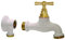 Boutté Kit Robinet de jardin et applique, Marron Pierre